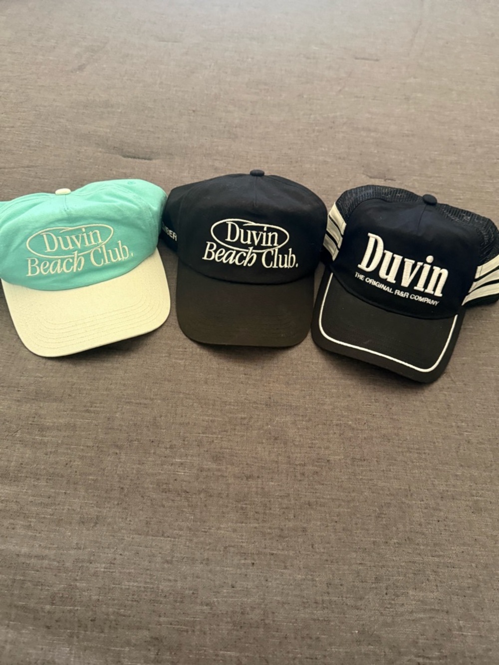 Duvin Beach Club Embroidered Cap - Black